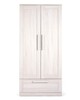 Atlas 4 Piece Cotbed with Dresser Changer, Wardrobe, and Essential Pocket Spring Mattress Set- White image number 9